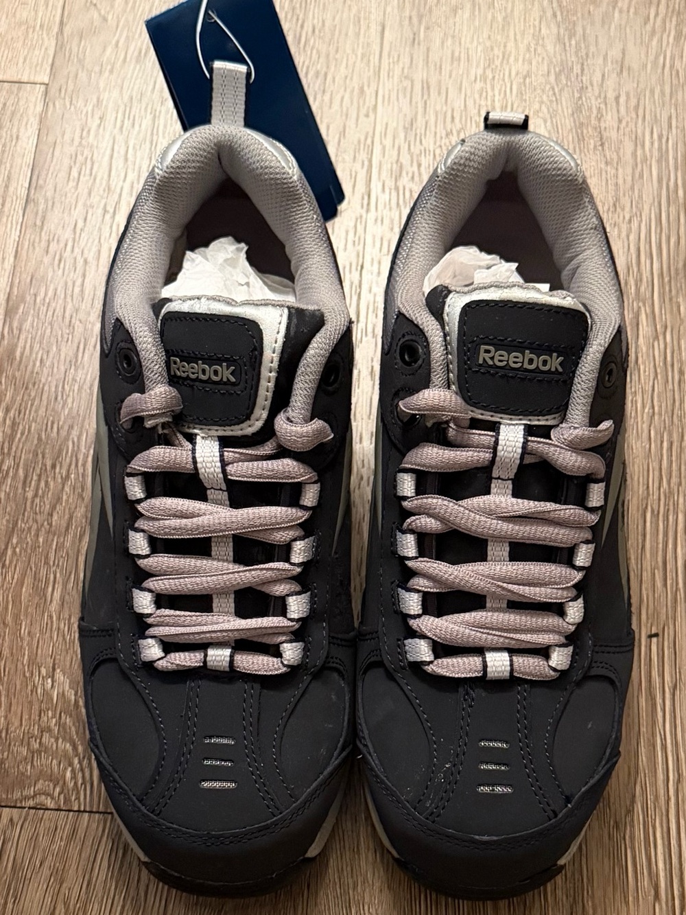 Reebok Men's Black and Light Gray Sneakers